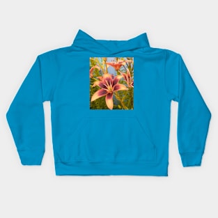 Lily Flower Orange Kids Hoodie